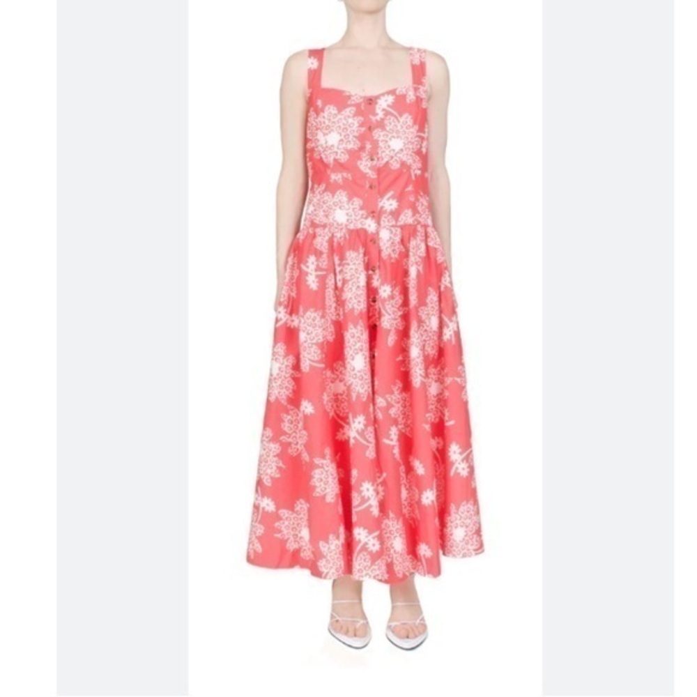 ✅ NWT Ciao Lucia! Dress Hoku Midi Sleeveless Button Down in Paradise Floral